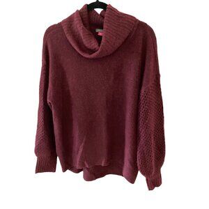 NWT VINCE CAMUTO DROP-SHOULDER TURTLENECK SWEAT VERMILLION Varies